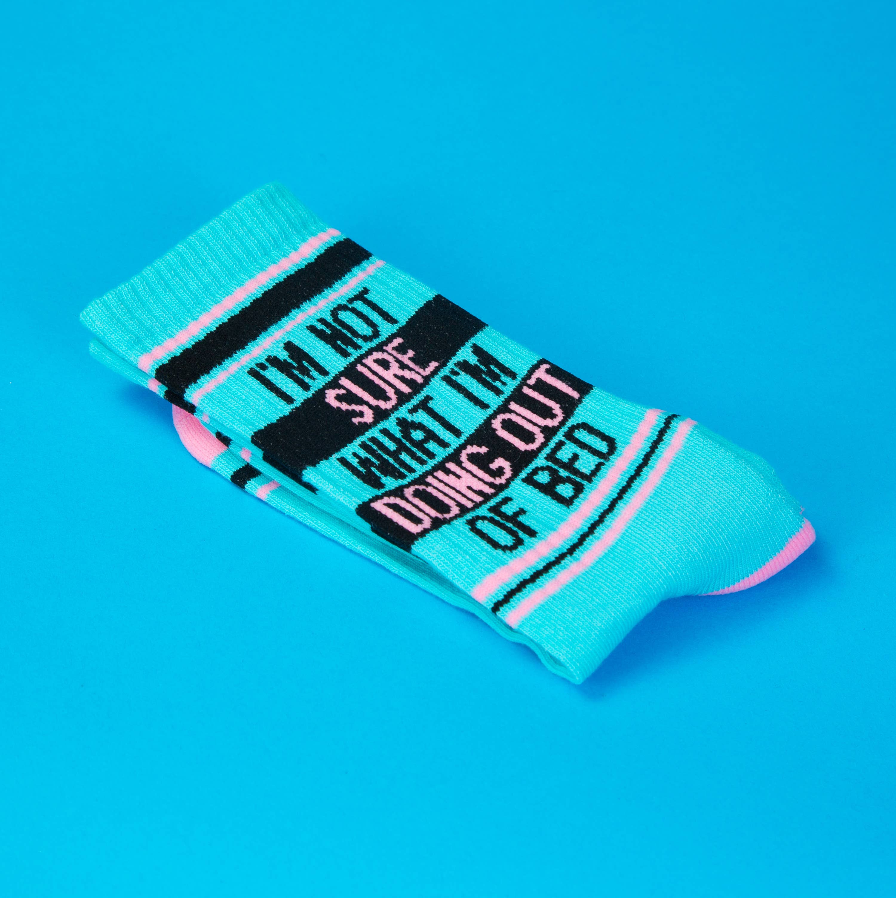 Gumball Poodle - Wholesale Socks - Unisex - I'm Not Sure What I'm Doing Out Of Bed Gym Crew Socks5