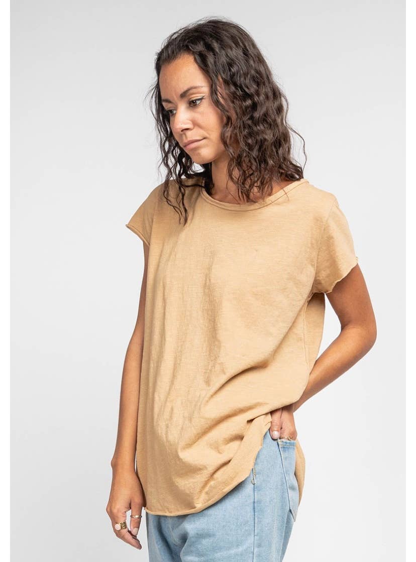 LINEN & COTTON HOUSE – Engroshandel T-shirt – til kvinder – Bomuld t-shirt med rund hals, basis 811757