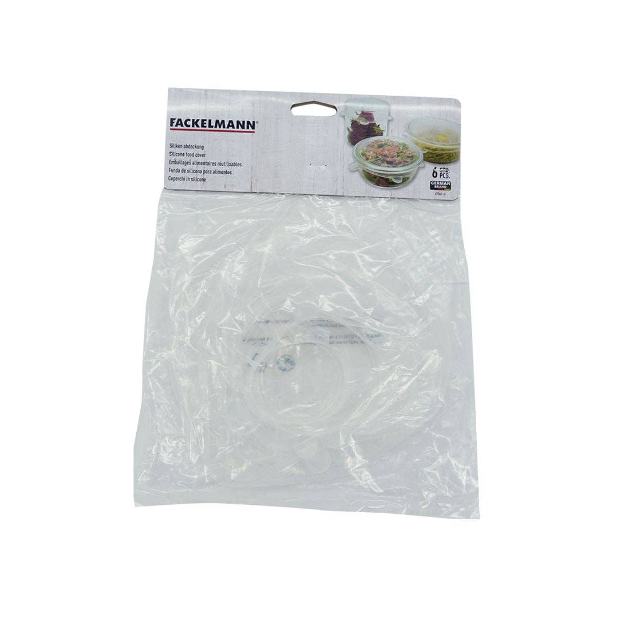 Zenker - Wholesale Food Storage Wrap/Bag - Set of 6 stretchable silicone storage lids from 6 to 20 cm Fackelmann Basic3