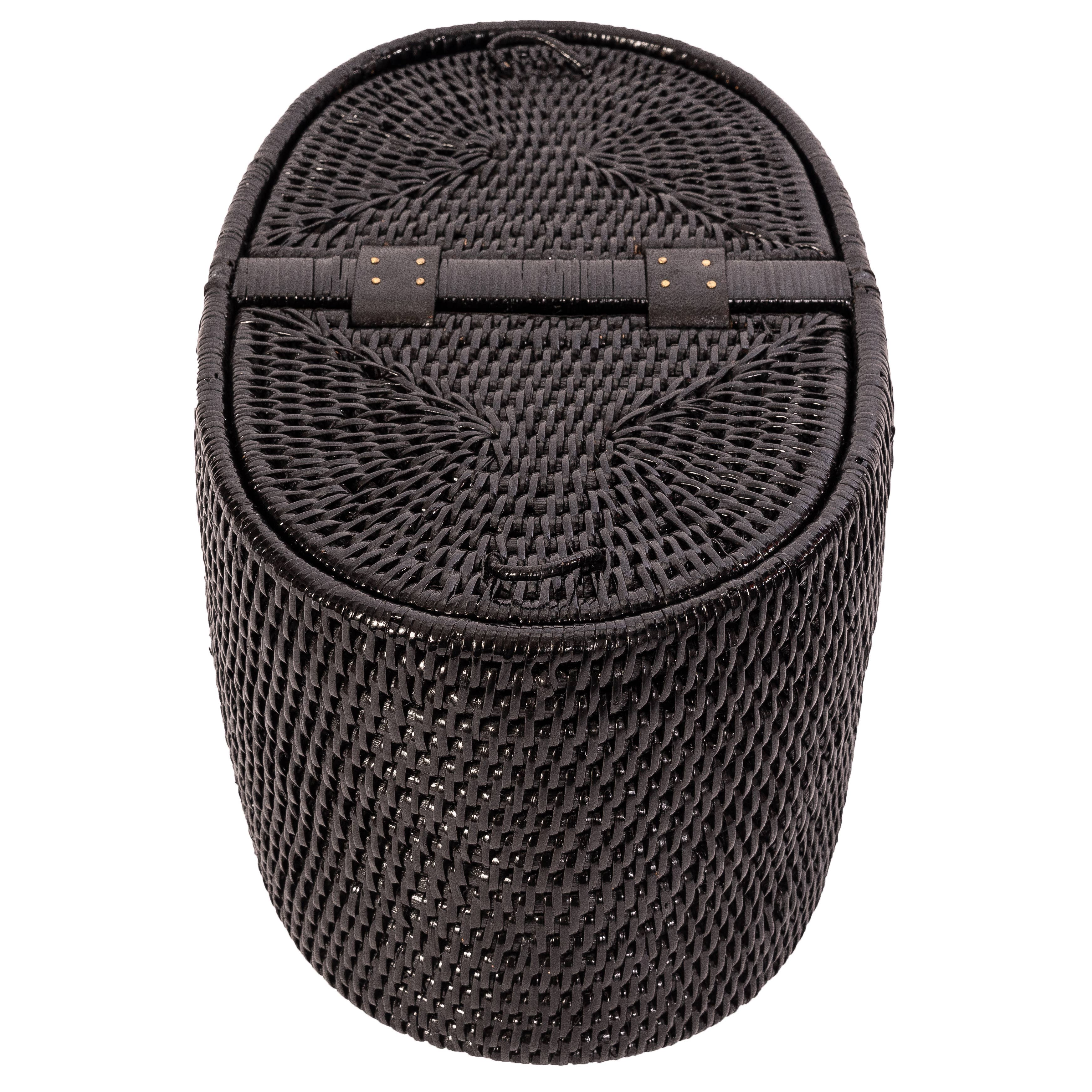 Artifacts Trading Company - Wholesale Toilet Paper Holder - Oval Rattan Double Tissue Roll Box5