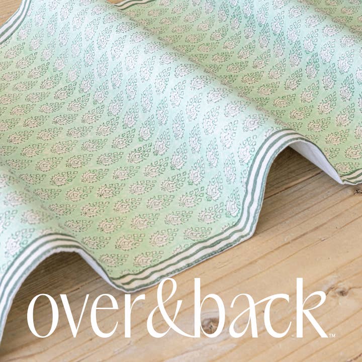 over&back - Wholesale Table Runner - Hand-Blocked Table Runner Floral Patterns 18x10811