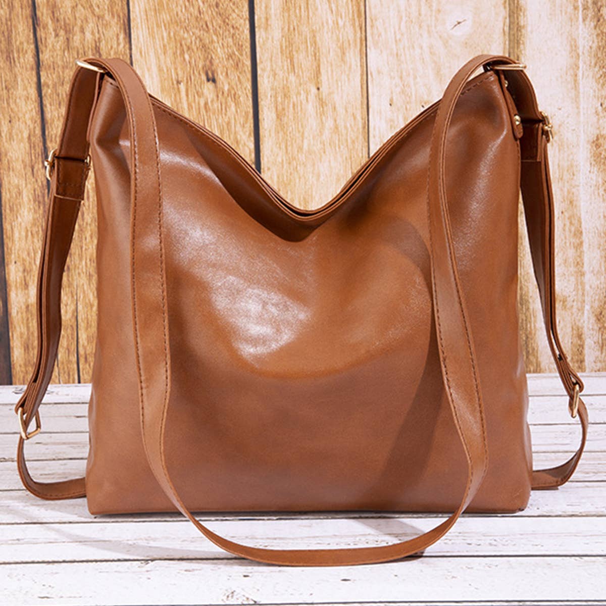 BROWN RETRO PU HANDBAG LEATHER BACKPACK FOR WOMEN_CWAB0563 for wholesale on Faire9