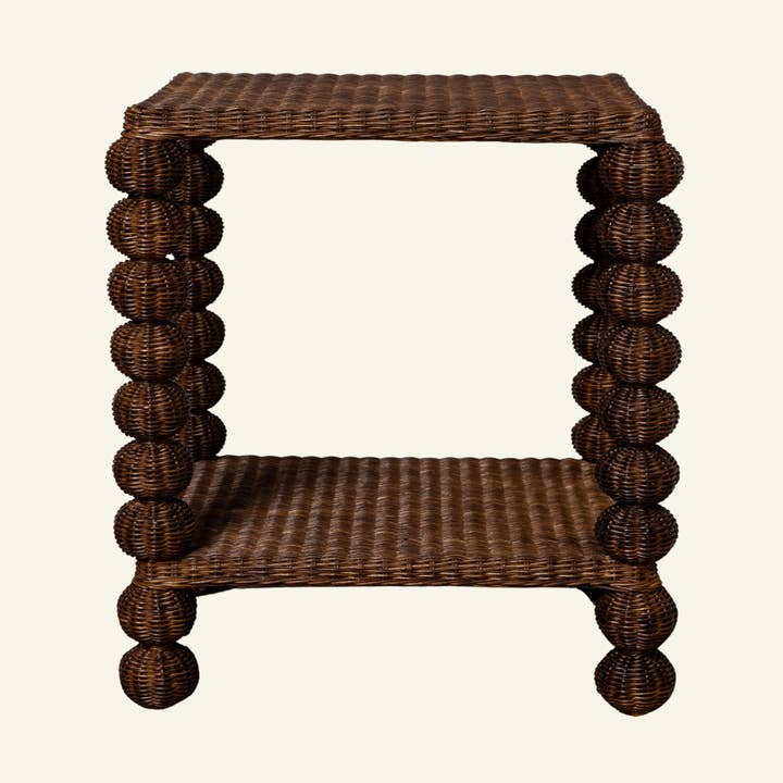 Bobbin Rattan Side Table for wholesale by Hastshilp