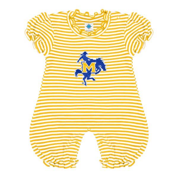 Creative Knitwear - Wholesale Jumpsuit - Baby - McNeese State Cowboys Infant Puff Sleeve Romper 1