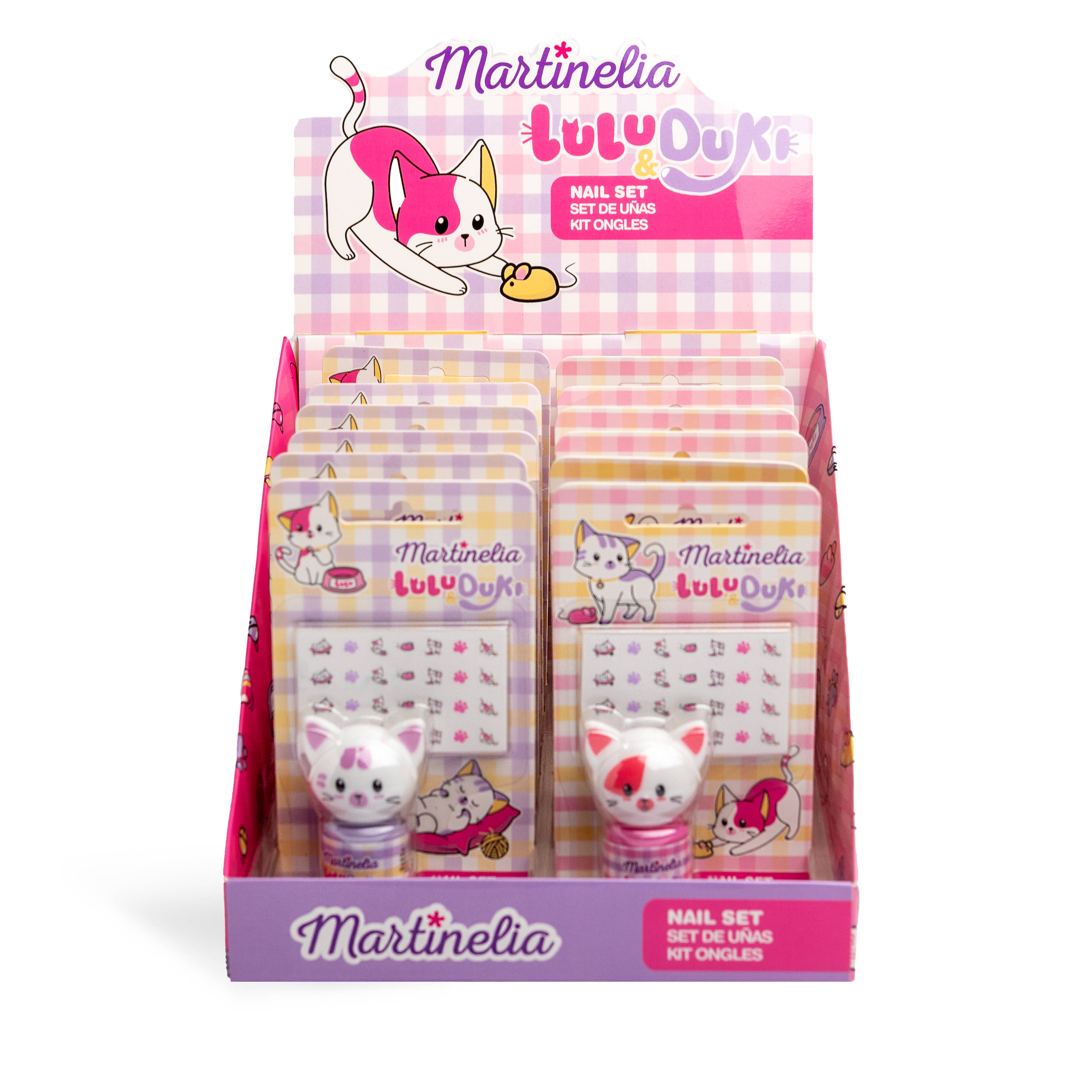 Aquarius Cosmetic SLU - Wholesale Nail Polish - Kids - MARTINELIA LULU&DUKI NAIL SET2