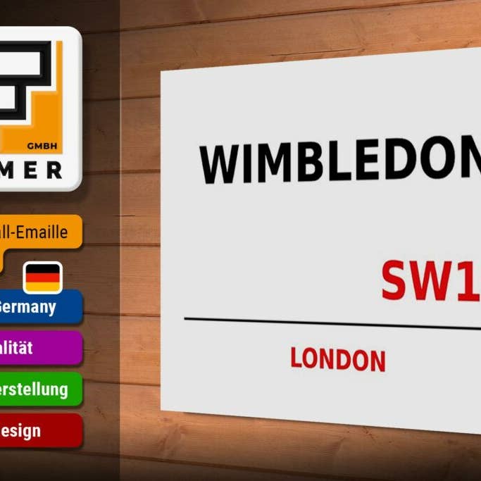 Femer - Wholesale Sign - London 30x20 cm Wimbledon SW19 wooden decorative sign wooden sign2