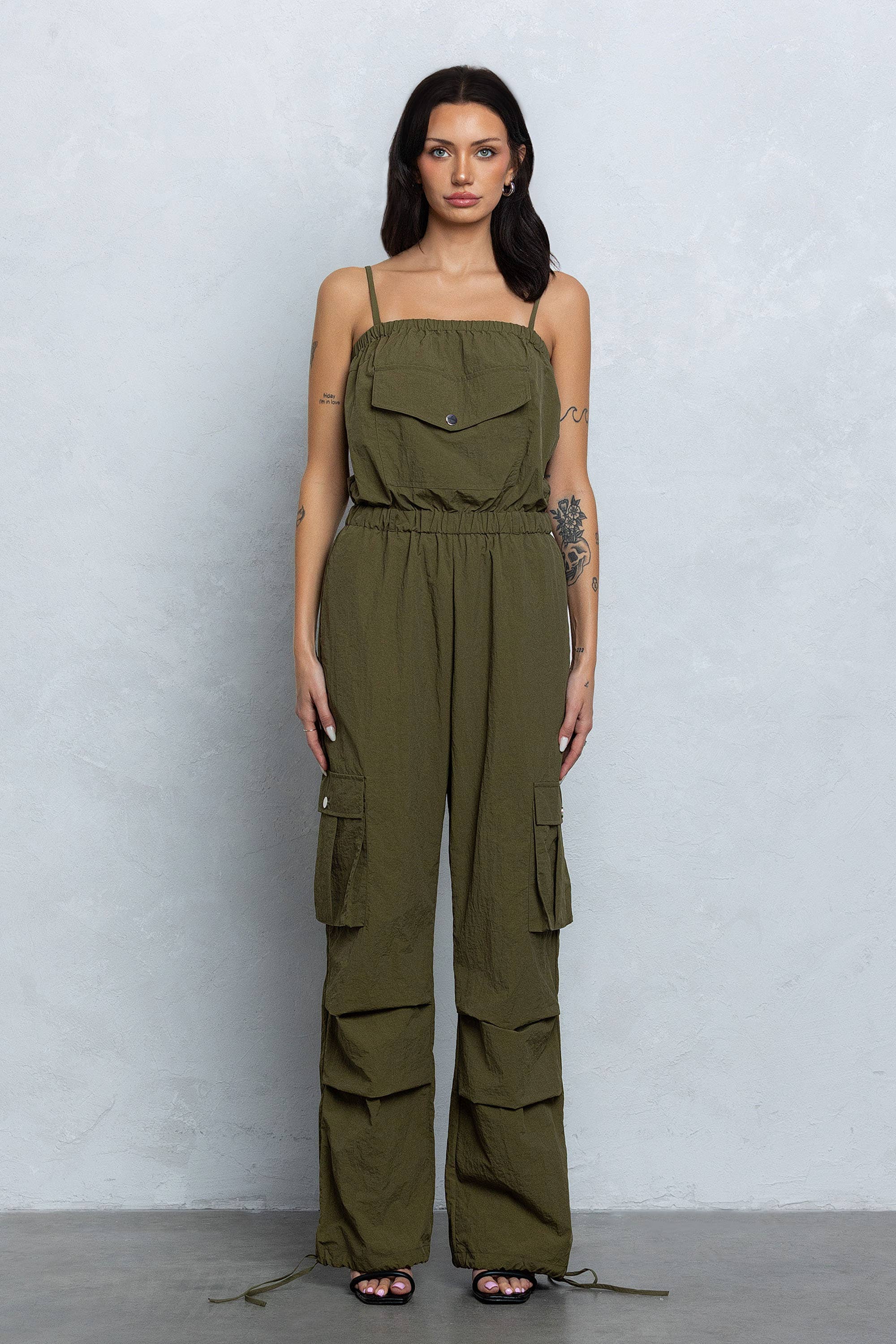 No Vacancy - Wholesale Jumpsuit - Women's - Tube top parachute cargo jumpsuit9