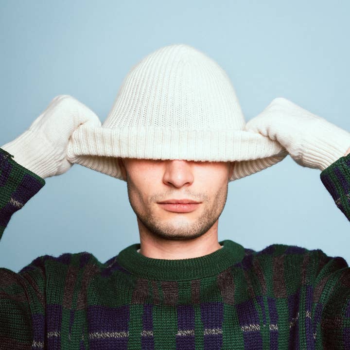 KLUE WOOL FINGERLESS GLOVES | White for wholesale by KLUE