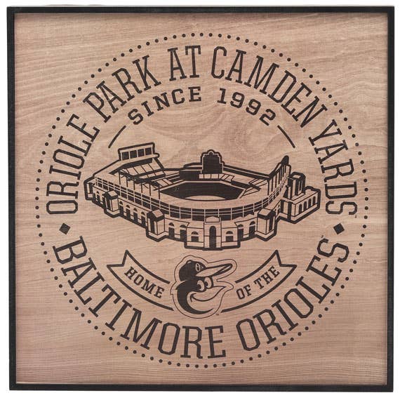 Open Road Brands, LLC - Wholesale Sign - Baltimore Orioles Park At Camden Yards Framed Wood Sign