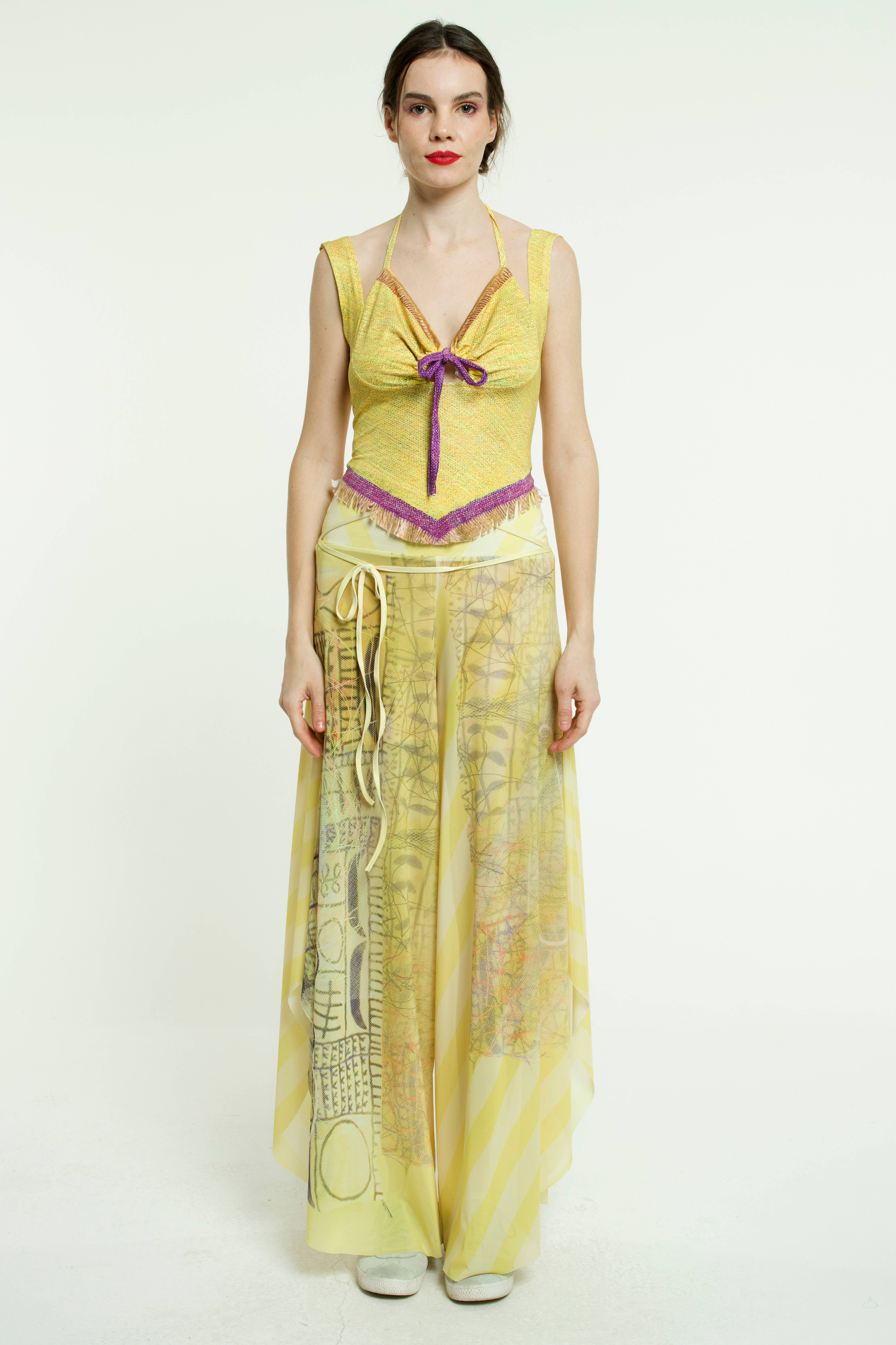 IPNG Design - Vendita all'ingrosso Camicetta - Donna - Blusa Tiki - Gialla - Estiva5