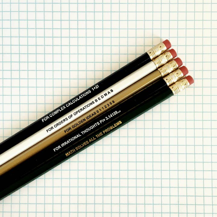 Math Doodles Pencil Set for wholesale by The Chemist Tree