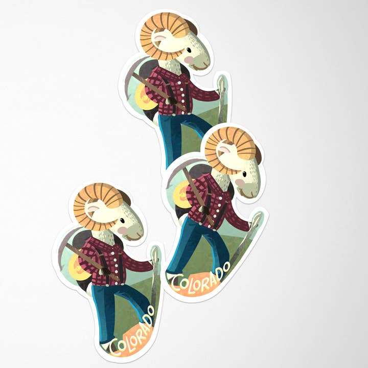 Megan Stringfellow - Wholesale Sticker - Colorado Pikes Peak Big Horn Sheep || Waterproof, Glossy, Die-Cut, Decal Video1