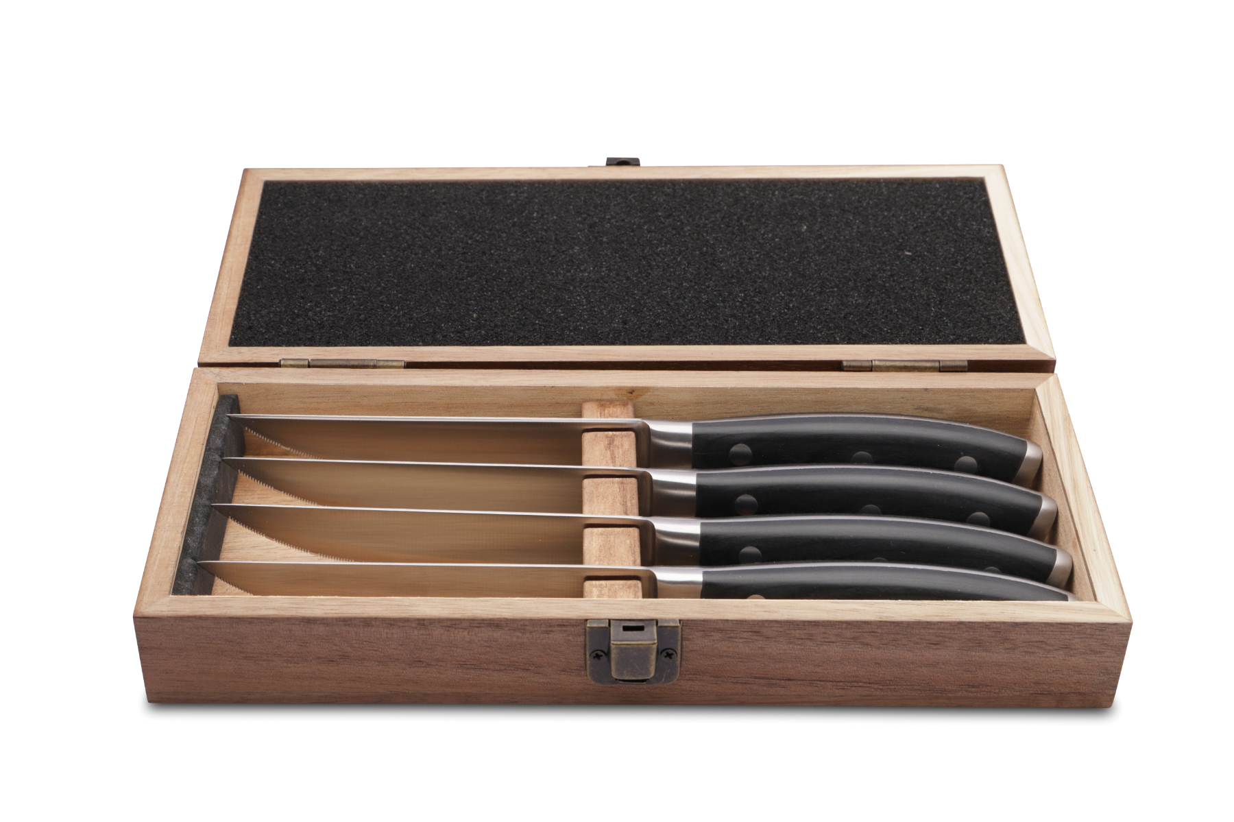 Karl Weis - Wholesale Knife Set - Steak knives with wooden handle - Set of 4 in wooden box1