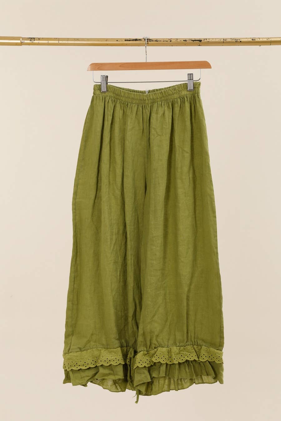 la maison des fibres naturelles - Wholesale Broek - Dames - Elegante broek met opengewerkt borduurwerk 9204 van 100% linnen27