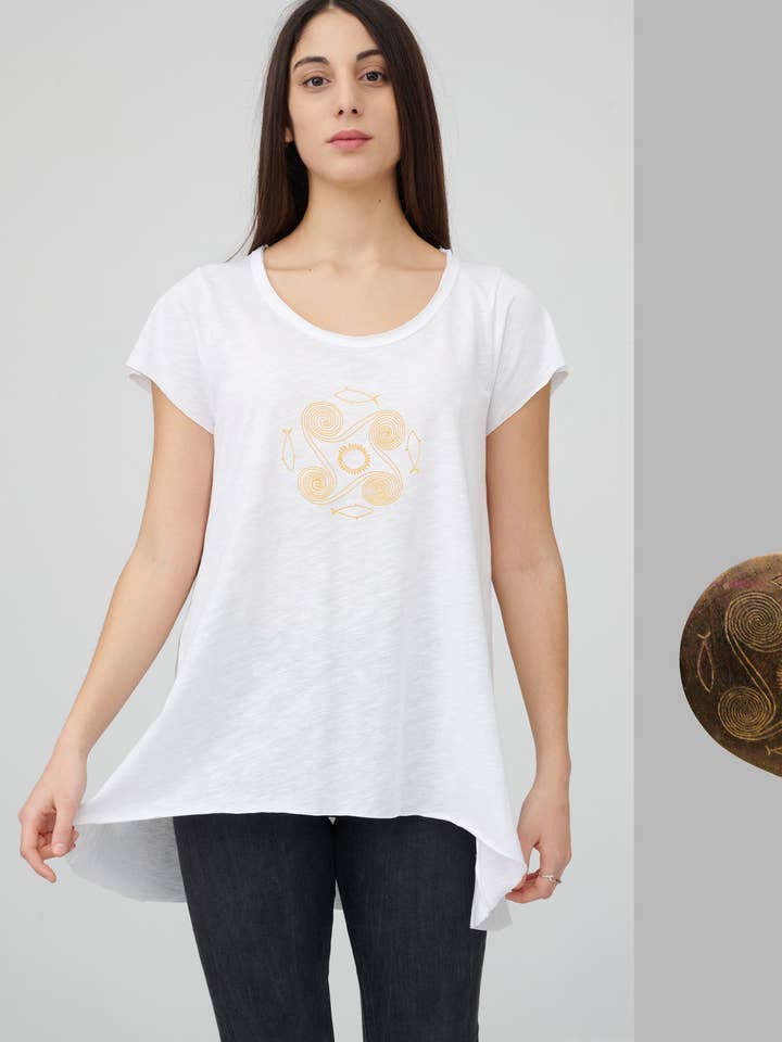 TUNIEK EEUWIGE SPIRAAL WIT voor wholesale door inspira