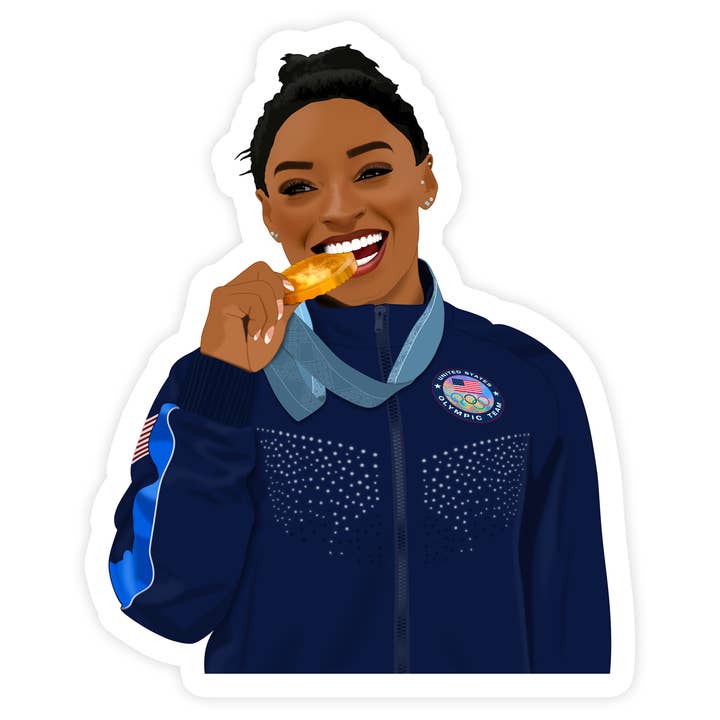Simone Biles Goldmedaillen-Aufkleber für den Großhandel von Shop Trimmings