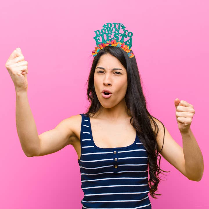 Festive Gal - Wholesale Party Hat/Crown - DTF Down to Fiesta Cinco De Mayo Party Headband1