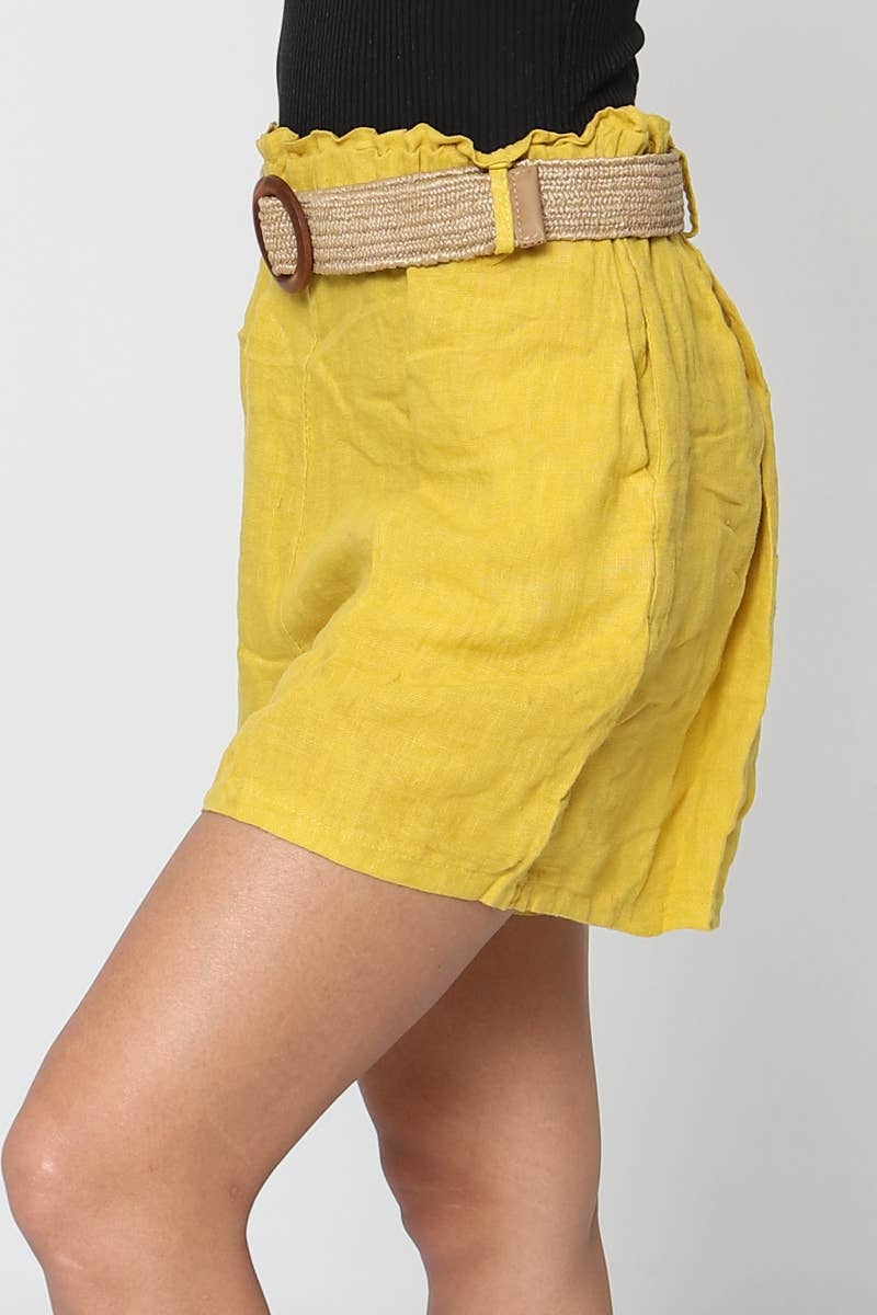 LÉA & LUC – wholesale Shorts – Dam – Shorts i 100 % linne med bälte REF. 505722