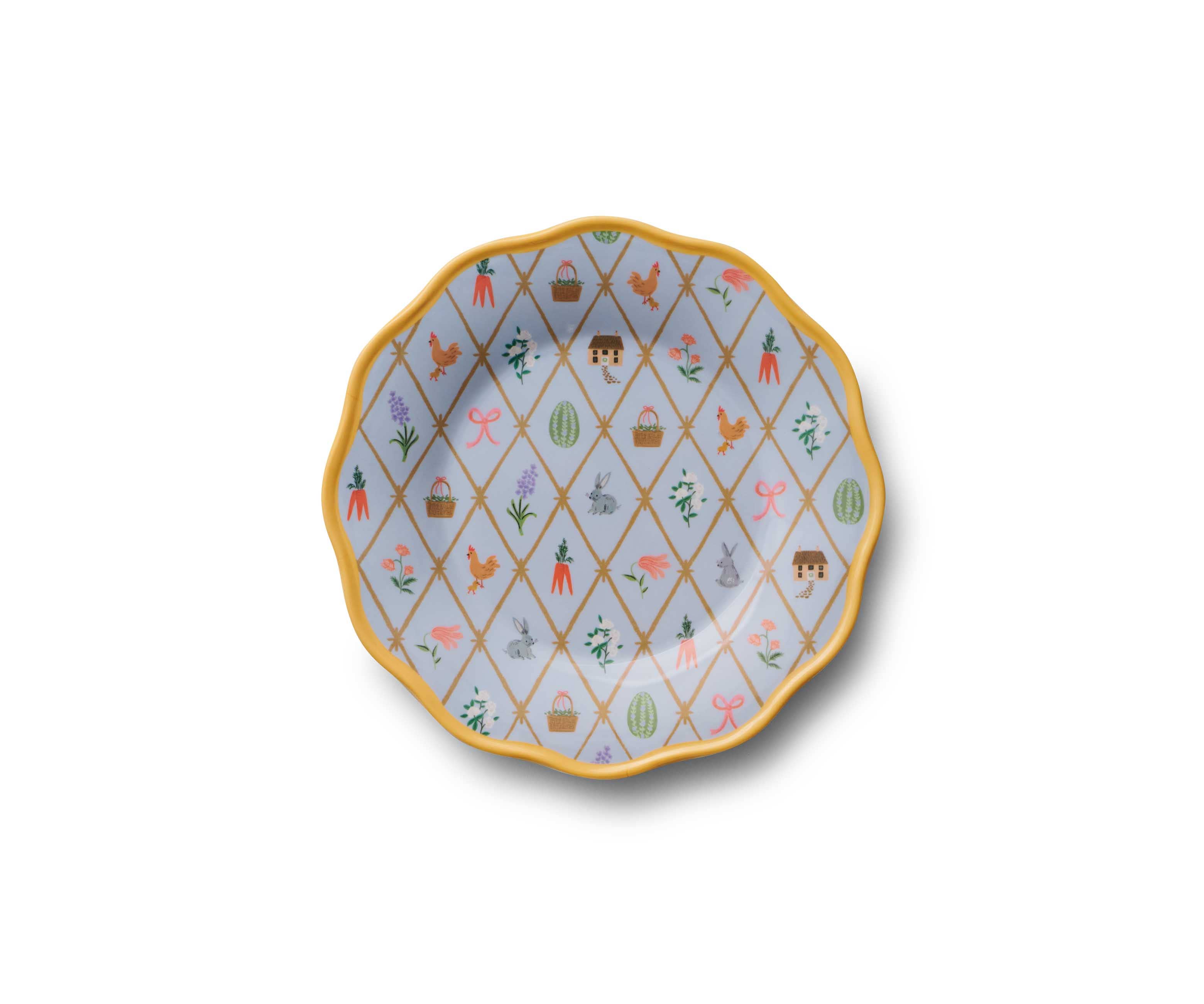 Rifle Paper Co. - Wholesale Dinner Plate - Spring Farm Easter Melamine Assorted Dessert Plates2