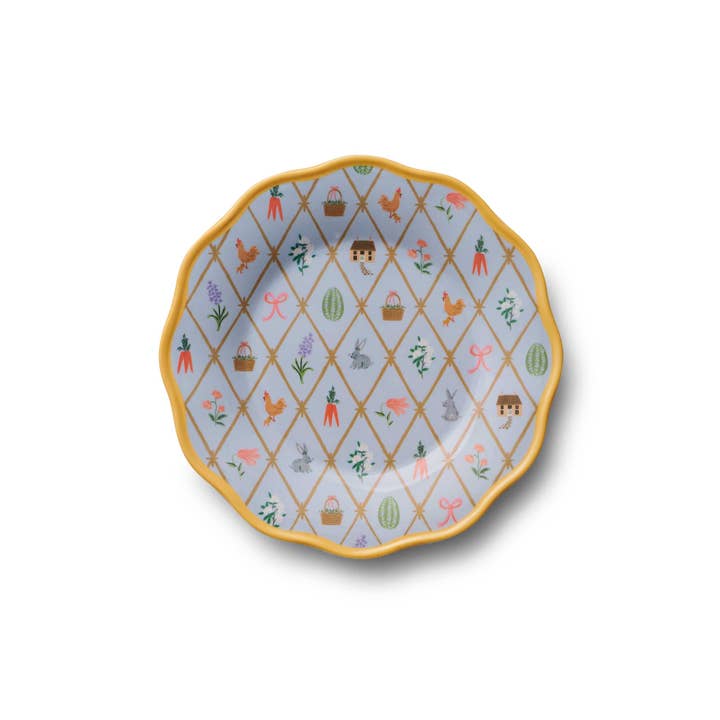 Rifle Paper Co. - Wholesale Dinner Plate - Spring Farm Easter Melamine Assorted Dessert Plates2