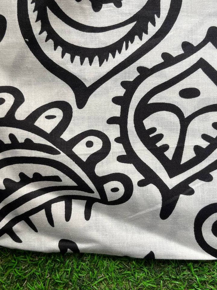 Hand Screen Printed Fabric Dress Bag Fabric Sold By The Yard for wholesale by GYPSY STUDIO
