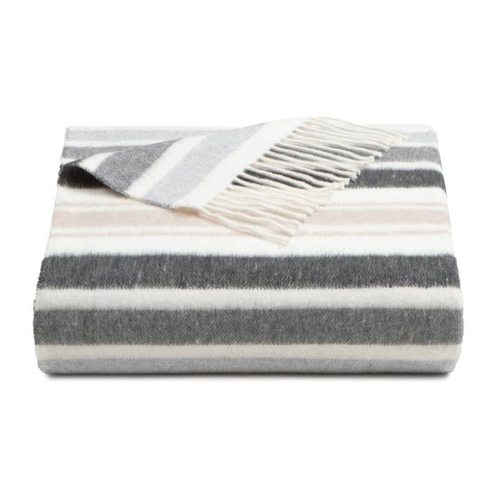 SOFIA TOSCANO - Wholesale Throw Blanket - Super Soft Babele Stripe Blanket in Recycled Cotton with Stripes14