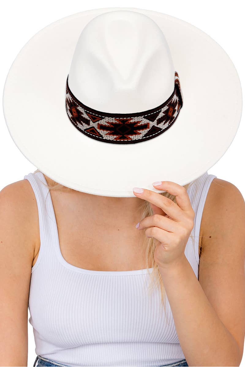 Cap Zone – Fedora - Mulher por atacado – Chapéu Rancher de Feltro Largo Navajo Rust Baja18