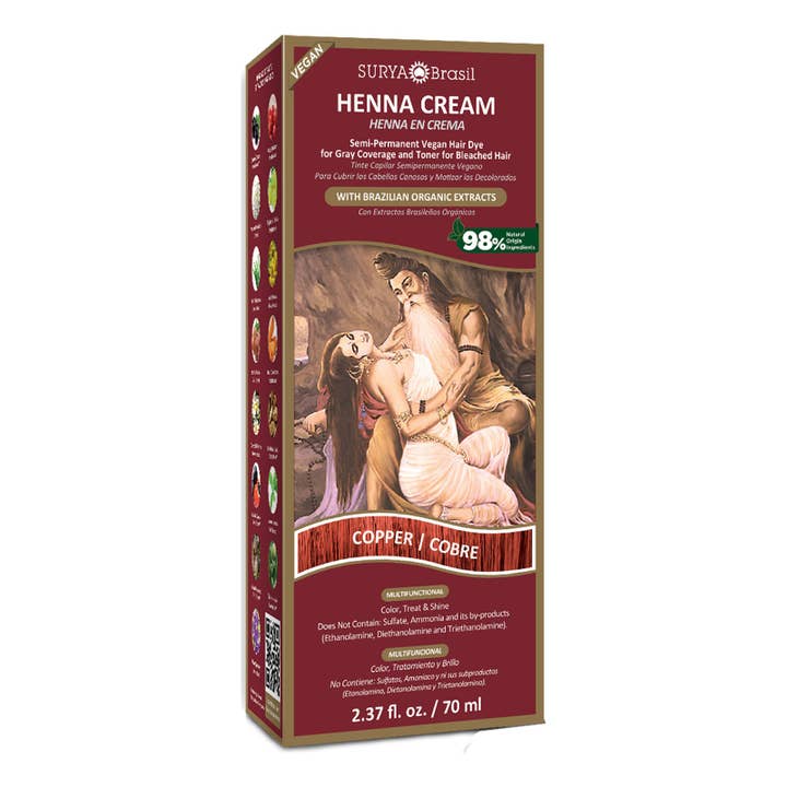 Surya Brasil - Wholesale Hair Dye - Henna Cream Copper Surya Brasil 2.37oz