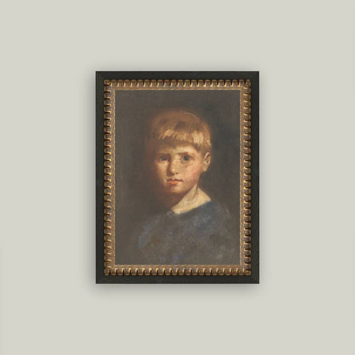 Petal Lane Home – wholesale Art print – Boy in Blue Framed Antique Art2