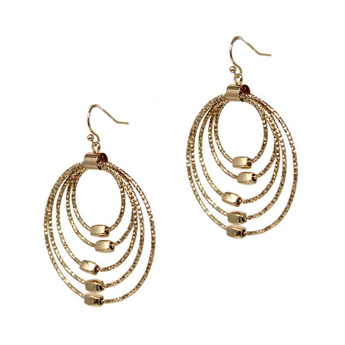 Jewelry Max - Wholesale Dangle Earrings - ( H769 ) MULTI LAYER HOOP EARRING