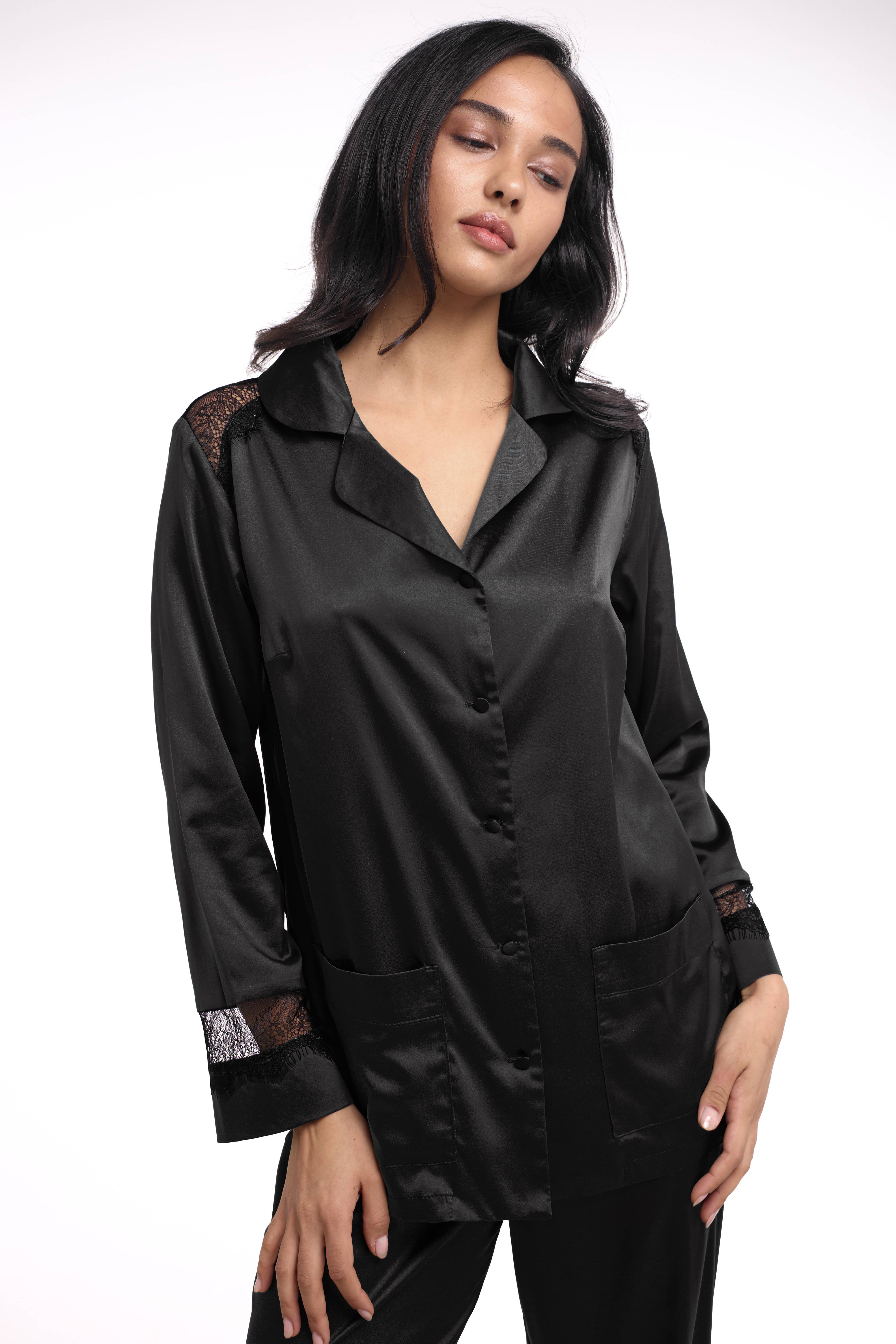 IDENTITY LINGERIE – wholesale Sleepwear set – Women's – 100% Silk Pyjamas, Silk Pajamas, Pure Silk PJs, 19 Momme Sil5