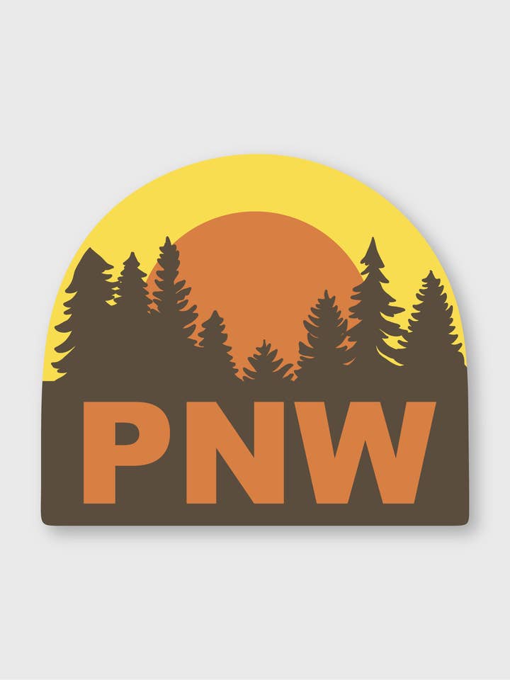 Golden PNW Sticker for wholesale by Pike Street Press