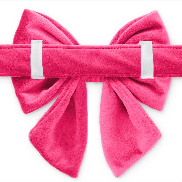 The Foggy Dog - Wholesale Pet bow tie – Dog - Hot Pink Velvet Lady Dog Bow1