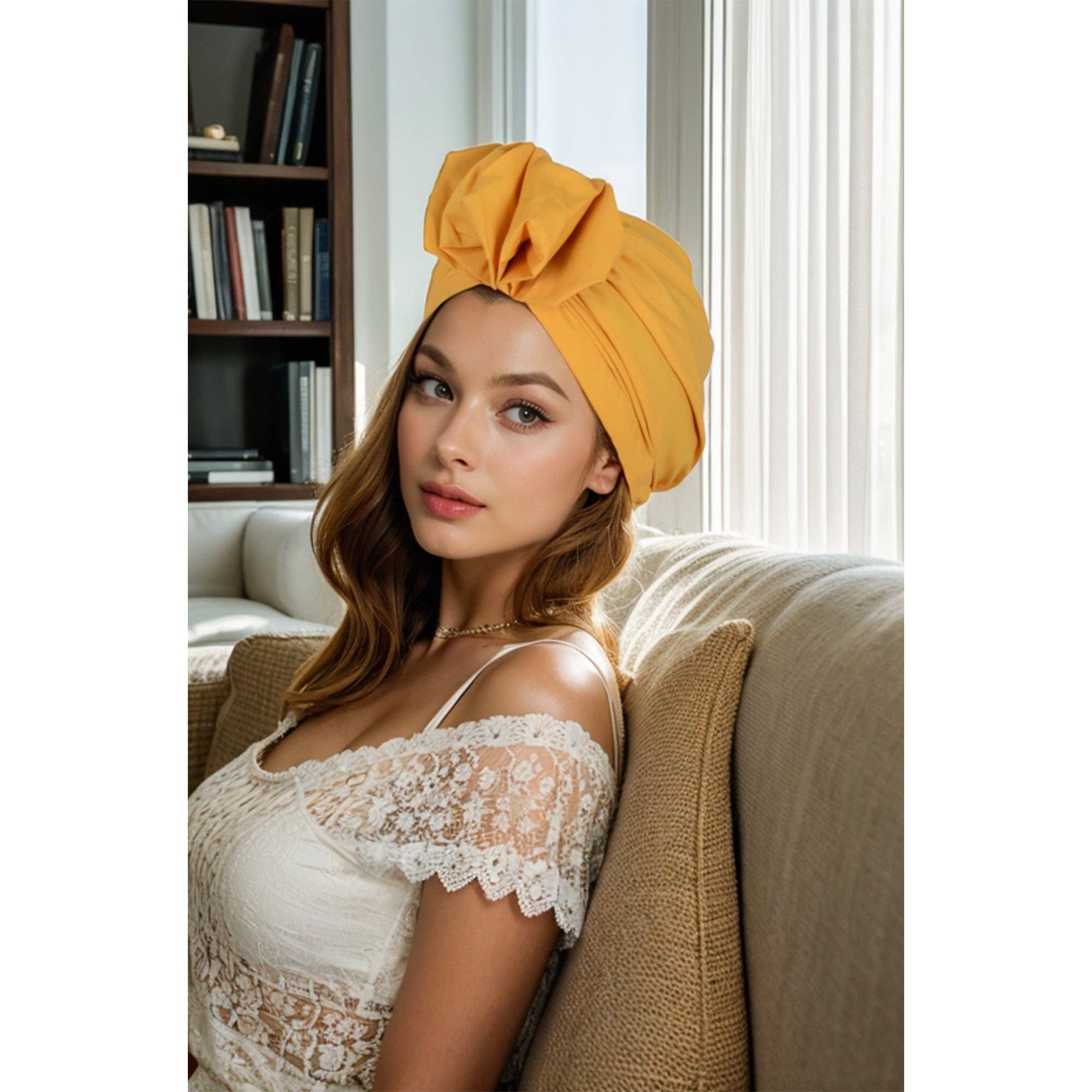 AK Brand - Wholesale Fashion Headband - Women's - Vintage Turban Headwrap with Large Bow Stretch Headscarf3