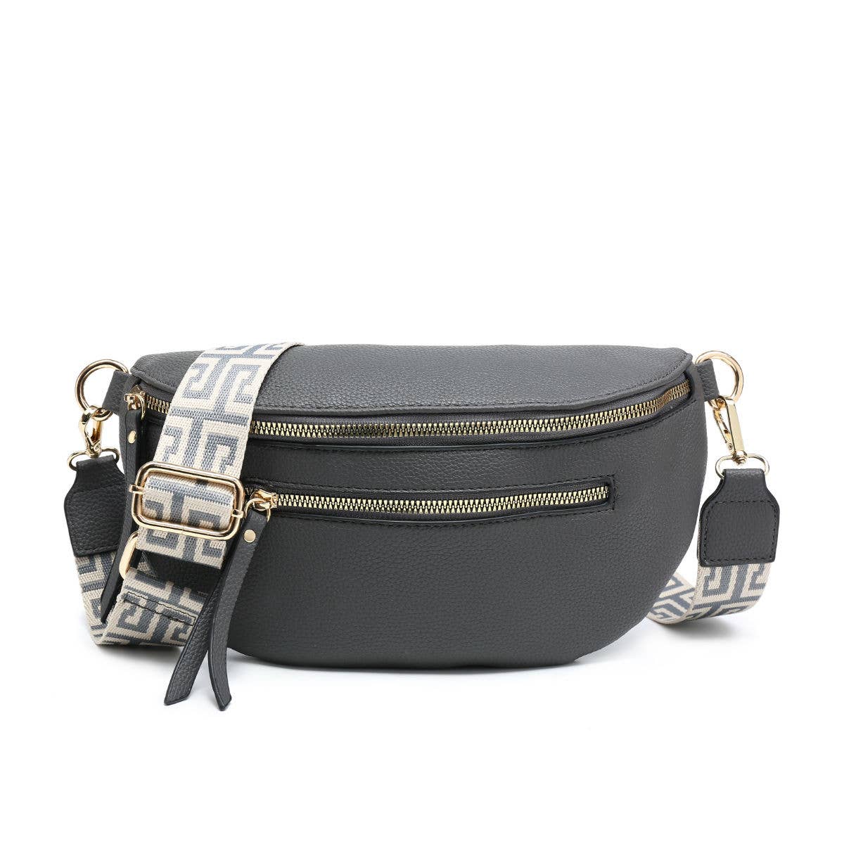 Papaya Fashion Ltd – wholesale Crossbody bag – Women's – B23003 Canvas Strap Sling Chest Bag with zip top sections4