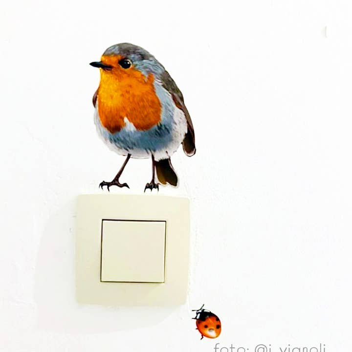 MYRTE - Vente Autocollant mural - Autocollant mural Illustration Robin12