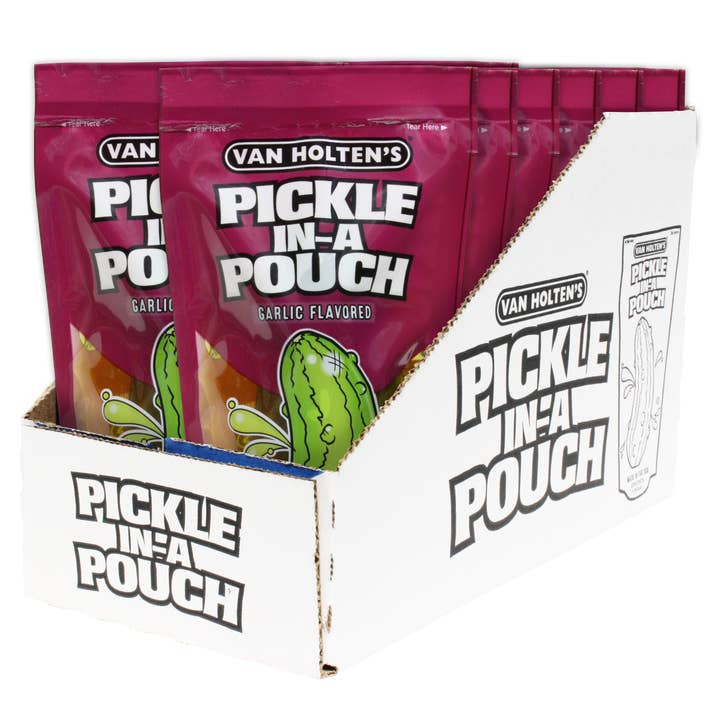 Van Holten's – Legumes em conserva por atacado – Van Holten's Picles Grandes Kosher com Alho em Embalagem Individual - Caixa com 12 unidades2