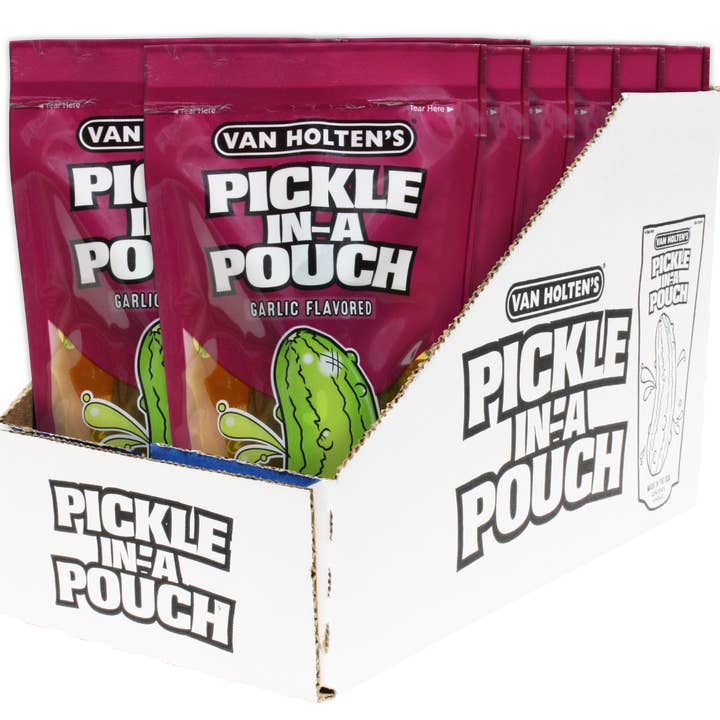 Van Holten's - Wholesale Pickled Vegetables - Van Holten's Large Kosher Garlic Pickle-In-A-Pouch 12ct Case