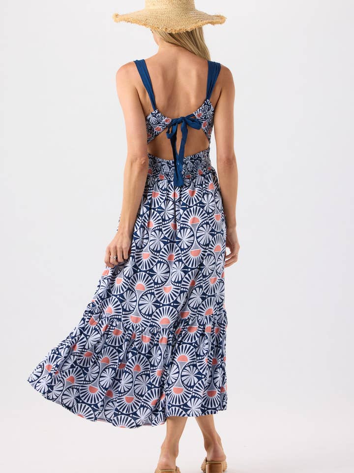 Sunrise Geo Navy Wanderer Maxi Dress for wholesale on Faire1