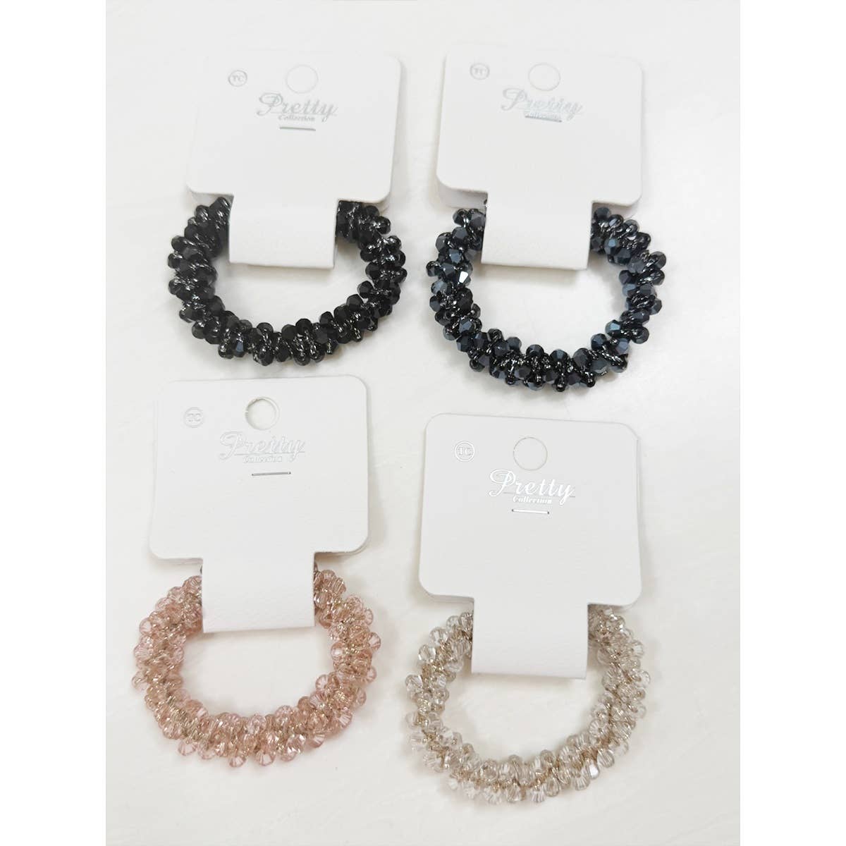 MIX COLOR Shiny Crystal Hair Tie Set for wholesale on Faire2