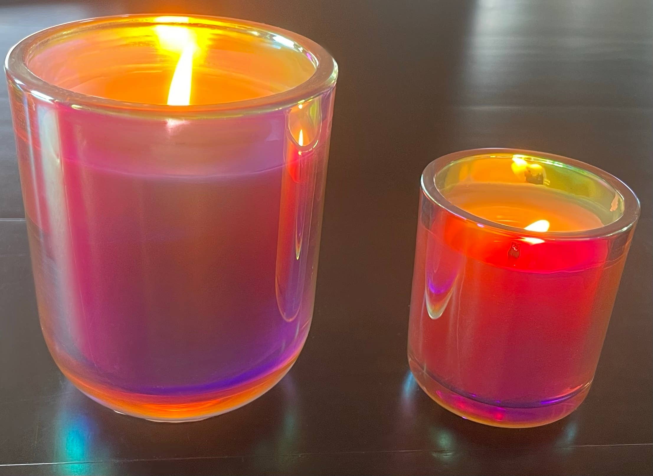 Namaste Home – wholesale Jar/filled candle – White Label Crystal Soy Candle in Iridescent Glass Vessel3