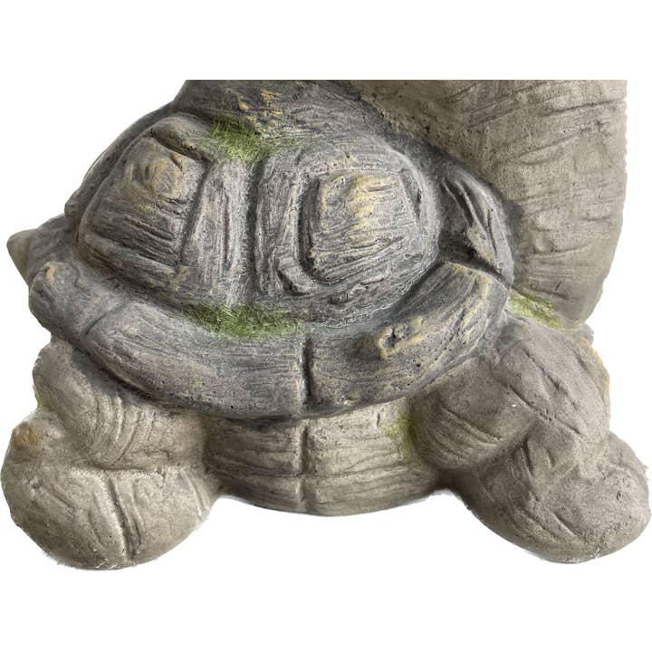 Galt International Company - Wholesale Outdoor Ornament/Decor - Mossy Turtle with Solar LED Eyes Garden Statue 15.75"8