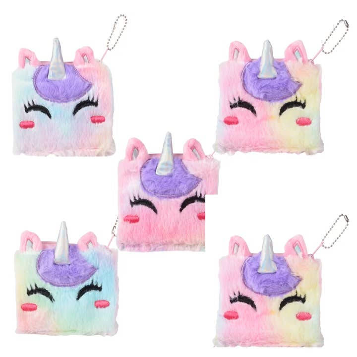 PR GROUPS LLC - Wholesale Coin purse – kids - Plush Unicorn Coin Purse