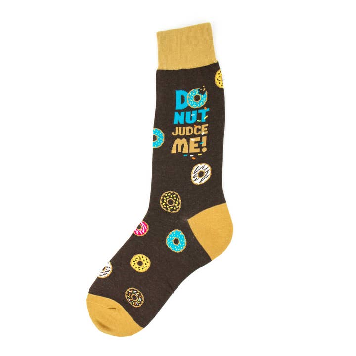 Men's Donut Judge Me Socks for wholesale by Foot Traffic Socks