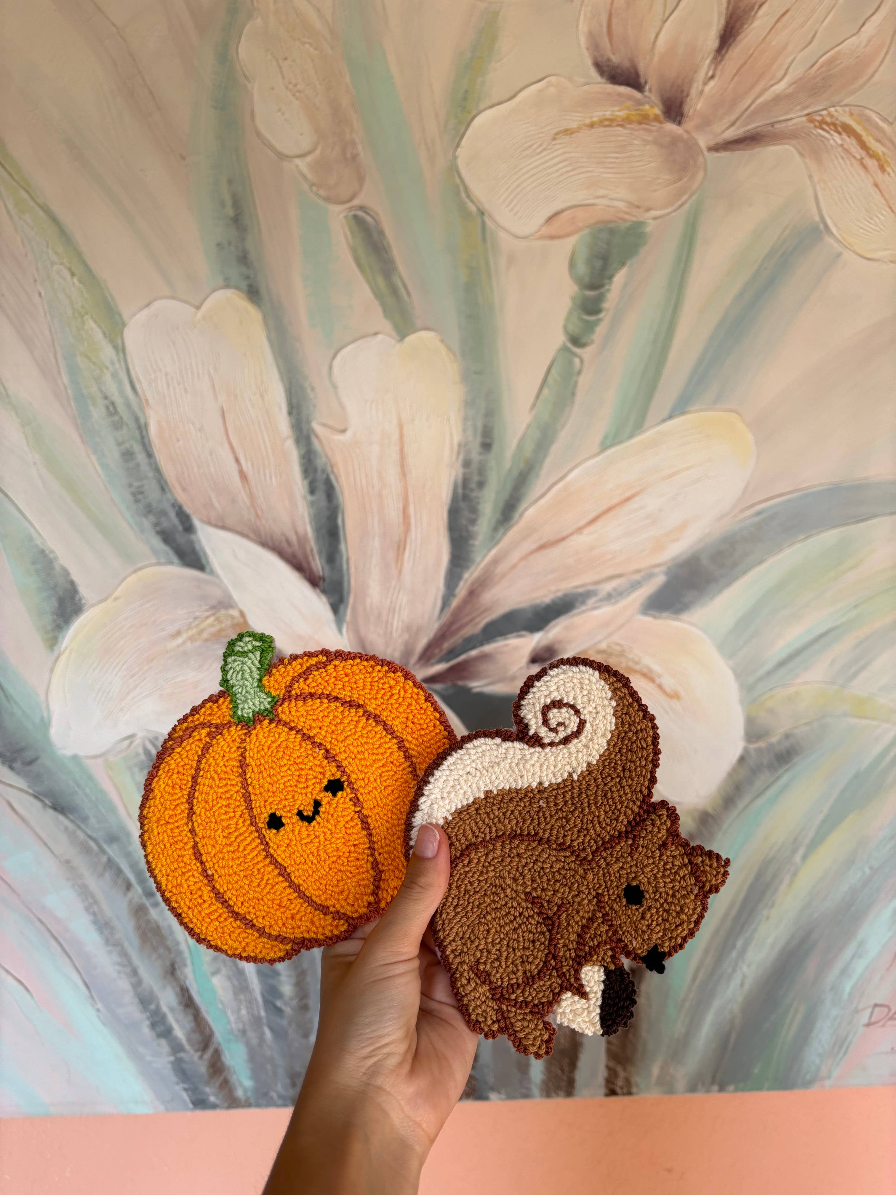 Honey Punches - Wholesale Coasters - Handmade Halloween and spooky season punch needle mug rugs1