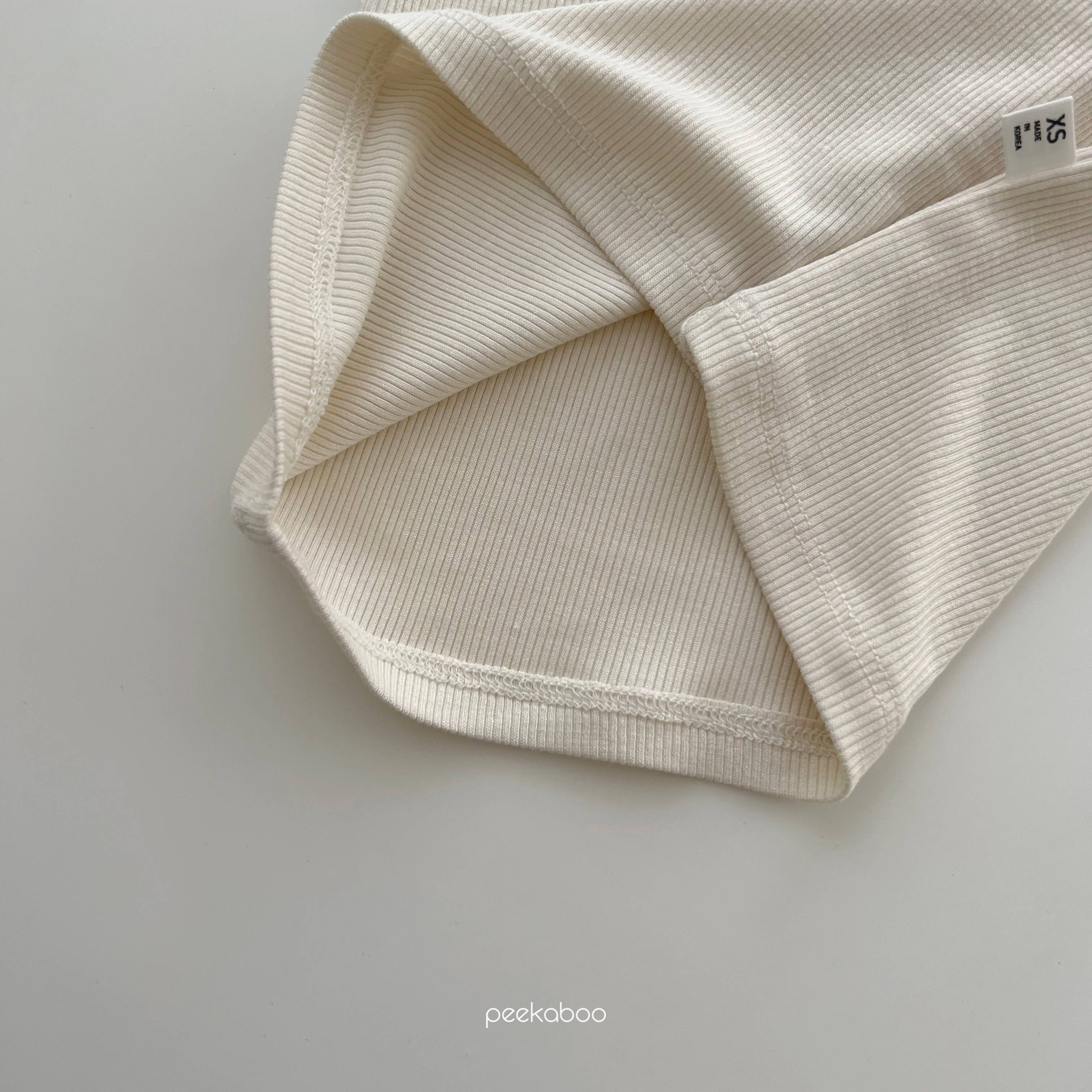 peekaboo – Großhandel Schlafanzug-Set – Kinder – Neutrale Farbe Kinder Kleinkind geripptes Tanktop und Shorts Pyjama9