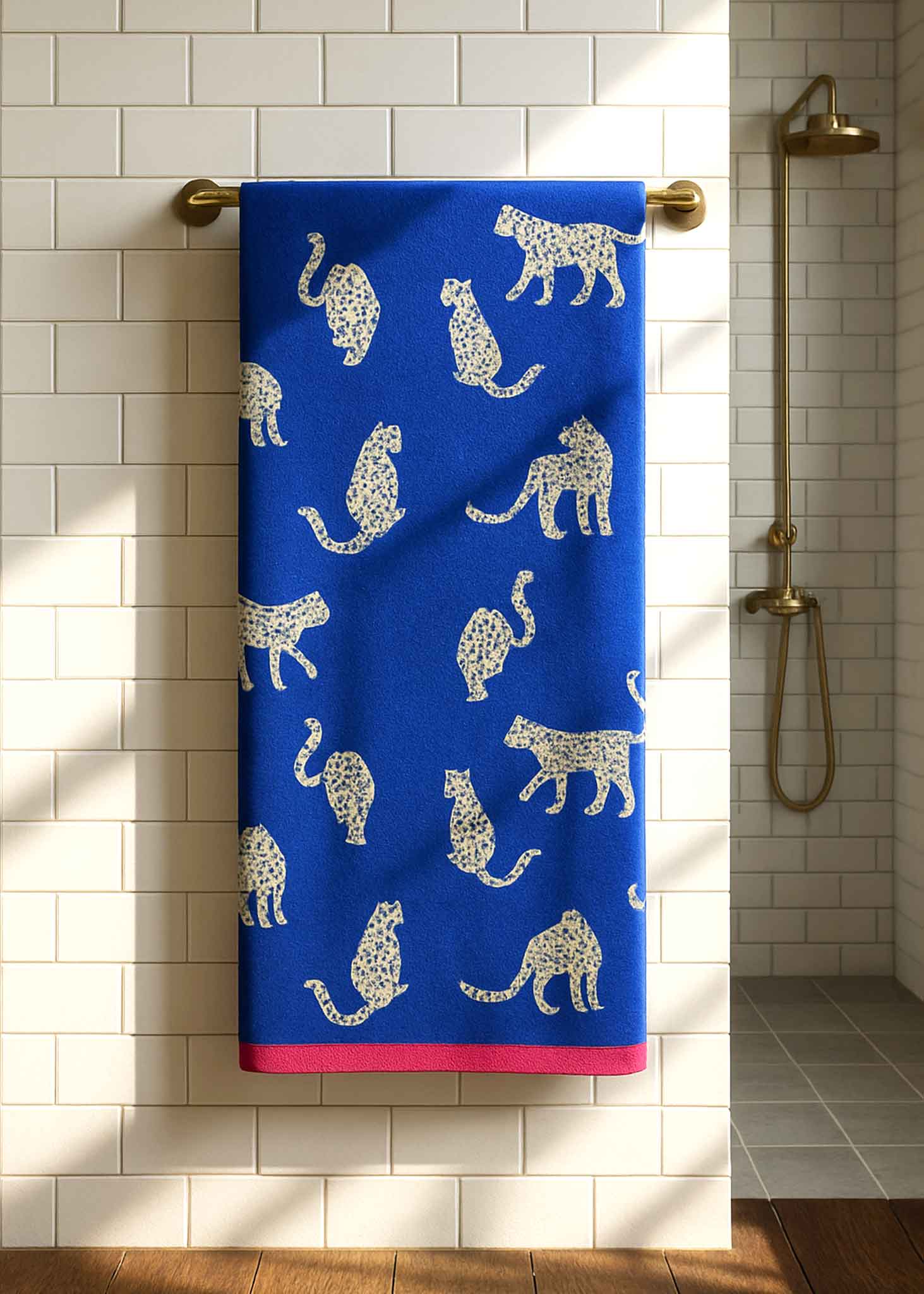 Anorak - Venta al por mayor Toallas de baño - Toallas de algodón orgánico con diseño de leopardos de las nieves3