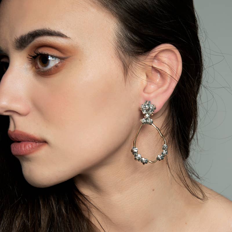 Nemoris Gioielli - Wholesale Hangende/ronde oorbellen - Oorbellen met boeket1