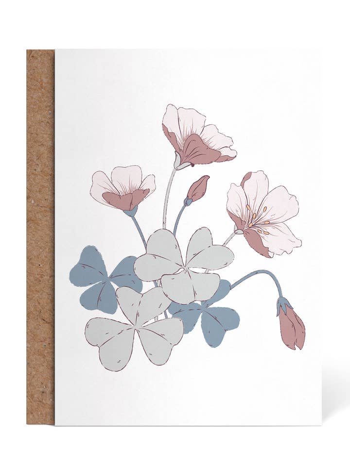 Wood Sorrel | Botanical Spring wenskaart voor wholesale door Forindet