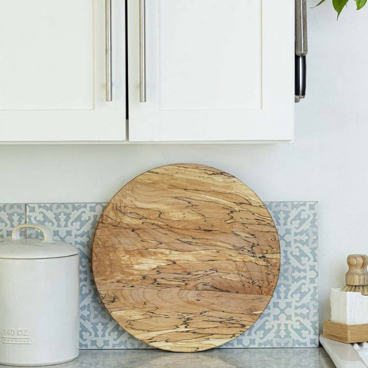 Petermans Boards and Bowls Inc. - Wholesale Cutting Board - 15" SPALTED MAPLE ROUND BOARD3